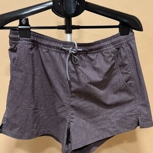 NWT Athleta Marin Board Shorts Gray Micro Stripe Quick Dry 2.5" Inseam Size S